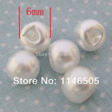 Botón blanco perla a granel 6mm, botones para manualidades, productos de Scrapbooking hechos a mano, 500 Uds. 2024 - compra barato