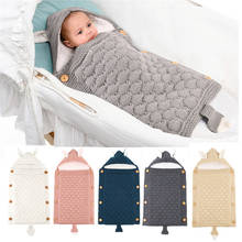 Infant Knitted Sleeping Bag Warm Extract Envelope Newborn Blanket For Baby Stroller Sleepsacks Footmuff Winter Outdoor 2024 - buy cheap