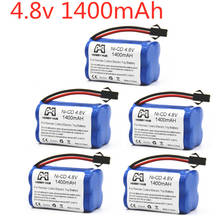 Pilhas aa recarregáveis 4.8v, 4.8 mah, n-cd, plug de pilhas, para carros, barcos, brinquedos, modelo 1/2/3/4/5/10 peças 2024 - compre barato