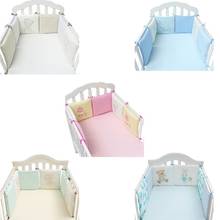 Almohadillas universales para cuna de bebé, Protector de cama de algodón de seguridad transpirable, juego de cama, 6 uds. 2024 - compra barato
