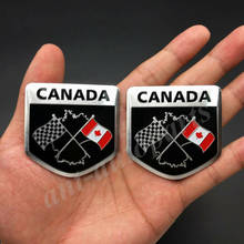 2 emblemas de carro com emblema da bandeira canadá, adesivos para motocicleta, decalques para carenagem 2024 - compre barato