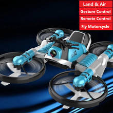Land & Air 2 In 1 RC Flying Motorcycle aircraft Remote Control Four-axis Drone gesture control rc aircraft with hd camera wifi 2024 - buy cheap