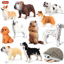 Oenux-figuras de acción de perro de alta calidad para niños, juguetes de animales de simulación Shiba Inu Corgi Collie Bulldog, modelo bonito de Pvc, regalo 2024 - compra barato