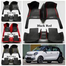 Custom Made Car Floor Mats for Smart Fortwo Forfour All Weather Luxury Leather Automobile Carpet Cover Auto Suvs Foot Pads 2024 - buy cheap