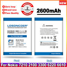 LOSONCOER 2600mAh BLD-3 BLD3 BLD 3 Battery For Nokia 7210 2100 3300 6220 6610 7250 I6260 6200 6610 6610i 7250i Battery 2024 - buy cheap