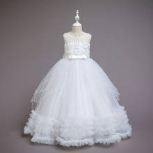 Рождественское детское платье-пачка LZH, без рукавов, средней длины, с вышивкой, сетчатая юбка-пачка для девочек, уличное свадебное платье для девочек, 2021 2024 - купить недорого