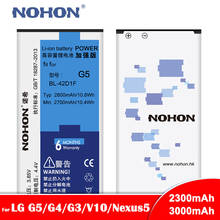 NOHON Li-ion Battery For LG Google Nexus 5 Nexus5 G5 G4 G3 V10 BL-T9 BL-42D1F BL-51YF BL-53YH BL-45B1F Phone Replacement Bateria 2024 - buy cheap