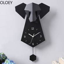 Модные креативные большие настенные часы 3d металлические художественные часы с изображением слона настенные часы металлические настенные украшения для гостиной современные настенные часы 2024 - купить недорого