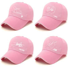 Korean Kpop Bangtan Boys Signature Print Hat Jimin V Rap Monster Jin Jungkook Suga Jhope ARMY Fans Gift Idol Pick Cap White Pink 2024 - buy cheap