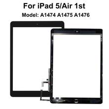 Toque para ipad ar ipad 5 digitador da tela de toque para ipad5 ipad ar 1 tela sensor painel vidro botão para casa a1474 a1475 a1476 2024 - compre barato