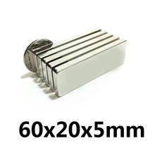 2~30PCS 60x20x5mm Powerful Magnets N35 Neodymium Magnet 60x20x5mm Permanent NdFeB Magnets 60*20*5 mm  Big Sheet Magnet 2024 - buy cheap