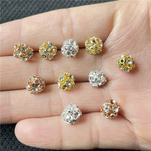 40 pçs 8mm bayberry bola de cristal diamante bola diy artesanal colar pulseira grânulo separado diamante bola diy jóias acessórios 2024 - compre barato