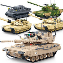 GUDI Military vehicle Tanks m1a2 German Weapons Army models Building Blocks Sets Bricks Toys For Kids Children ww2 world war 2 2024 - buy cheap