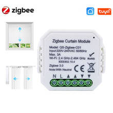 Tuya Zigbee Curtain Switch Module for Roller Shutter Blind Motor Smart Home Google Alexa Voice Control 2024 - buy cheap