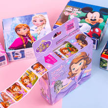 Pegatinas removibles de dibujos animados para niños, juguetes de Disney, Frozen, Elsa y Anna, Princesa Sofía, Mickey, gran oferta, 200 unids/caja 2024 - compra barato