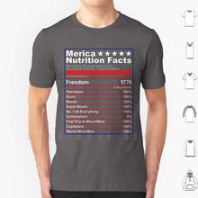 Camiseta de algodón de Merica Nutrition Facts, S-6xl de talla grande, etiqueta de nutrición americana, productos de nutrición, Estados Unidos 2024 - compra barato