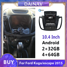 Radio con GPS para coche, reproductor Multimedia con Android, navegación, pantalla Vertical, DVD, estilo Tesla, para ford kuga escape 2015 2024 - compra barato