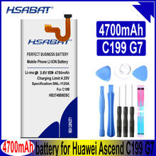 HSABAT-batería para Huawei Ascend C199 G7 G7-TL100 C199S C199-CL00, CL00 L01 L02 L03 L11 TL00 UL00, 4700mAh, HB3748B8EBC 2024 - compra barato