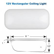 Acrylic Rectangular LED Ceiling Light DC 12V Interior Roof Spotlight Cool White Marine/Yacht RV Caravan Reading Lamp White Shell 2024 - buy cheap