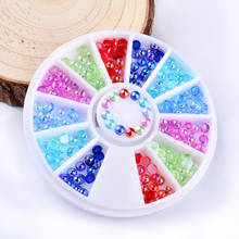 1 pcs kawaii Colorful Shiny Round Nail Stone AB Color Rhinestone Irregular Beads Manicure For Nails Art Decorations Crystals 2024 - buy cheap