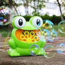 Blowing Bubble Frog Toys Baby Bath Bathtub Bubble Maker Outdoor Soap Machine For Children With Baby Bath Water Toy 2024 - buy cheap