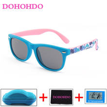 DOHOHDO Hot Colorful Flexible Kids Sunglasses Polarized Eyewears Children Lens Baby Safety Coating Mirror Shades Free Case UV400 2024 - buy cheap