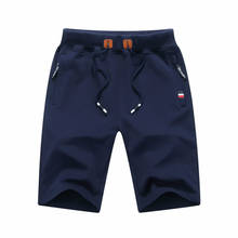 Summer Men's Casual Cotton Shorts Straight Knee Length Knit Sweatpants Drawstring Beach Shorts Solid Slim Bottom Oversized 5XL 2024 - buy cheap