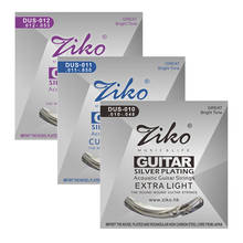 Ziko 6Pcs/Set Acoustic Guitar Strings Silver Plating 6 Acoustic Guitar Strings Guitar Parts & Accessories (010 /011/ 012） 2024 - buy cheap