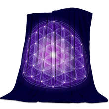 Flower Of Life Printed Soft Fleece Blankets Warm Sofa Bed Sheets 2024 - buy cheap