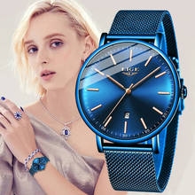LIGE Top Brand Luxury Womens Watches  Waterproof Watch Fashion Ladies Stainless Steel Ultra-Thin Casual Wristwatch Quartz Clock 2024 - buy cheap