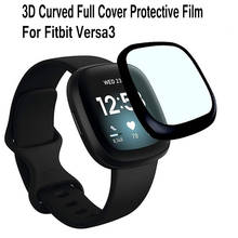 Простая в установке 3D изогнутая Защитная пленка с полным покрытием для умных часов Fitbit Versa 3/Sense устойчивая к царапинам супер прозрачная защитная пленка для экрана 2024 - купить недорого