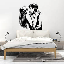 Adesivo de parede removível de amantes, papel de parede sexy para quartos do quarto, decoração de casa diy, decalque de parede de pvc 2024 - compre barato