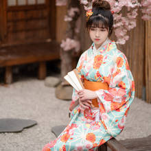 Kimono tradicional japonés, Kimono Formal, Yukata retro, vestido de Cosplay para niñas 2024 - compra barato