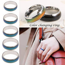 Colour Changing Temperature Mood Ring Jewellery Stainless Steel Fashion Unisex H9 2024 - buy cheap