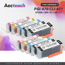Aecteach new 5C 470 471 PGI-470 PGBK CLI-471 Compatible Ink Cartridge Full Ink For Canon PIXMA MG6840 MG9040 TS5040 TS6040 2024 - buy cheap