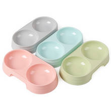 New Cat Dog Double Pet Bowls Feeding and Drinking Bowls Food Water Feeder for Dog Puppy Cats Pets Supplies Feeding Dishes 2024 - buy cheap