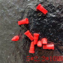 Mini válvula de silicone vermelha para duckbill, válvula de retenção unidirecional com 100 peças 5*2.2*10mm 2024 - compre barato