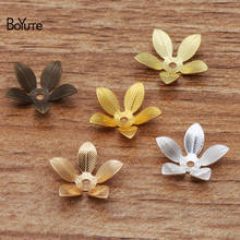 BoYuTe 200Pcs 13MM Stamping Brass Flower Bead Caps Floating Charms Diy Charms for Jewelry Making 2024 - buy cheap