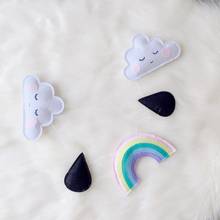 INS Nordic Felt Cloud Rainbow Raindrop Garlands Wall Hanging Ornament Pendant For Kids Room Decoration Baby Shower Bunting Props 2024 - buy cheap