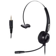 Headset with Noise Canceling Boom Mic and Adjustable Fit Headband for iPhone Samsung Blackberry LG Huawei HTC ZTE Mobile Phones 2024 - buy cheap