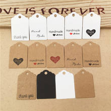 Etiquetas colgantes marrones de papel Kraft, 500 piezas, 3x2cm, hechas a mano con etiquetas de regalo de amor, etiquetas de embalaje de papel/etiquetas de precio para joyería/boda/regalos 2024 - compra barato