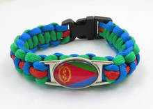 Pulsera de amor infinito para hombre y mujer, brazalete de cuerda con diseño de la bandera de Mongolia, a la moda 2024 - compra barato