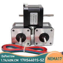 3PCS Nema17 Stepper Motor 42 motor 17HS4401S motor double shaft with 1M DuPont line 1.7A 40N.cm for CNC and 3D printer 12V motor 2024 - buy cheap