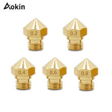 Boquilla MK10 de 5 uds 0,2mm 0,4mm 0,5mm 0,6mm 0,8mm 1,0mm boquilla Mk10 M7 para extrusión boquilla de latón de filamento de 1,75mm MK10 2024 - compra barato