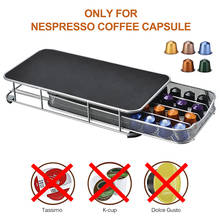 2020 Coffee Pod Holder Storage Drawer Coffee Capsules Organizer For 40pcs Nespresso Capsules Metal Shelves Organization Drawer 2024 - buy cheap