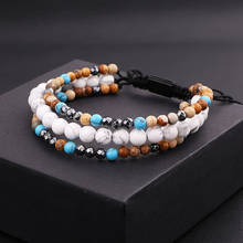 New Women Men Bracelet Natural Beads Multi Strands Macrame Friendship Wrap Bracelet Men Jewelry Gift 2024 - buy cheap