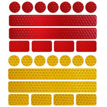 Adesivos refletivos para bicicleta, fita adesiva com 10 unidades para segurança na bicicleta, branca, vermelha, amarela e azul, acessórios para bicicleta 2024 - compre barato
