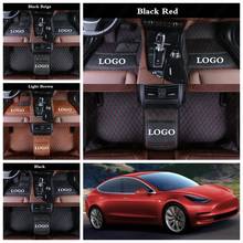 Personalized Custom Car Foot Mats for TESLA Model X Model S 3 All Weather Leather Sedan Floor Rugs Mat Pads Saloon Auto Carpet 2024 - buy cheap