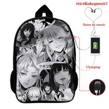 Kakegurui Kawaii Anime School Backpack Bag Kids School Bags Mochila Para Hombre Laptop Computer Teenager Kakegurui Usb Bookbag 2024 - buy cheap