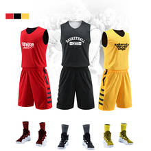 Homem de basquete uniforme personalizado impressão nome + número esportes faculdade treino adulto respirável conjuntos jérsei treinamento basquete 2024 - compre barato